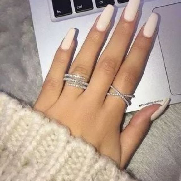 ♡New sterling silver white sapphire ring - Picture 4 of 5